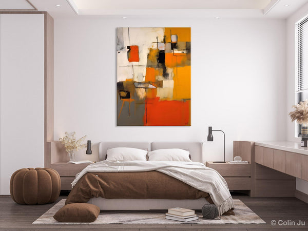 Modern Paintings Behind Sofa, Acrylic Paintings on Canvas, Abstract Painting for Living Room, Original Contemporary Canvas Wall Art-LargePaintingArt.com