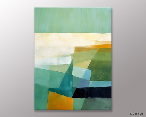 Dining Room Wall Art Ideas, Abstract Modern Painting, Acrylic Canvas Paintings, Original Geometric Canvas Art, Contemporary Art Painting-LargePaintingArt.com