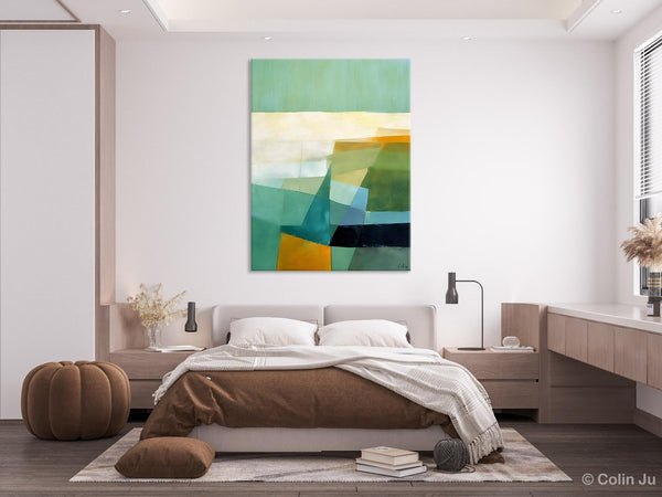 Dining Room Wall Art Ideas, Abstract Modern Painting, Acrylic Canvas Paintings, Original Geometric Canvas Art, Contemporary Art Painting-LargePaintingArt.com