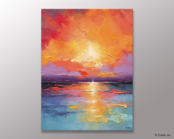 Modern Landscape Paintings, Oversized Contemporary Canvas Paintings, Extra Large Canvas Painting for Living Room, Original Canvas Wall Art-LargePaintingArt.com