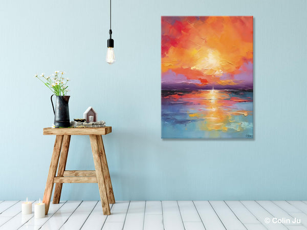 Modern Landscape Paintings, Oversized Contemporary Canvas Paintings, Extra Large Canvas Painting for Living Room, Original Canvas Wall Art-LargePaintingArt.com