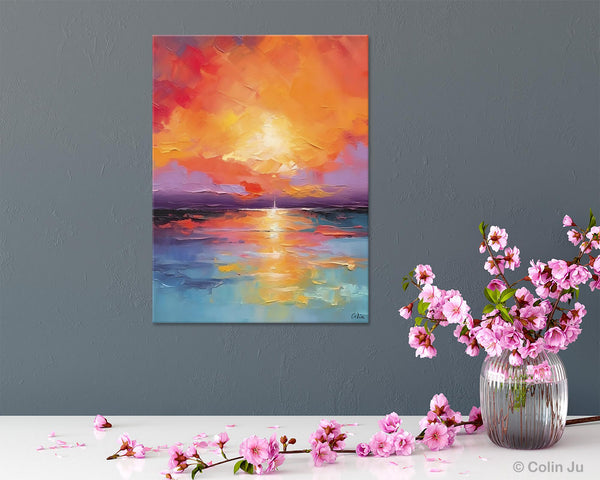 Modern Landscape Paintings, Oversized Contemporary Canvas Paintings, Extra Large Canvas Painting for Living Room, Original Canvas Wall Art-LargePaintingArt.com