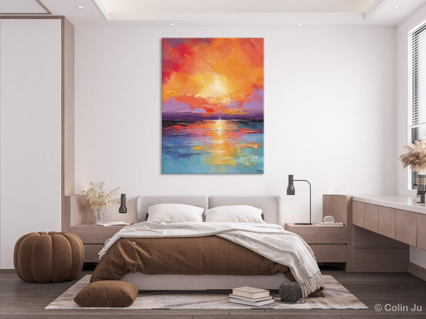 Modern Landscape Paintings, Oversized Contemporary Canvas Paintings, Extra Large Canvas Painting for Living Room, Original Canvas Wall Art-LargePaintingArt.com