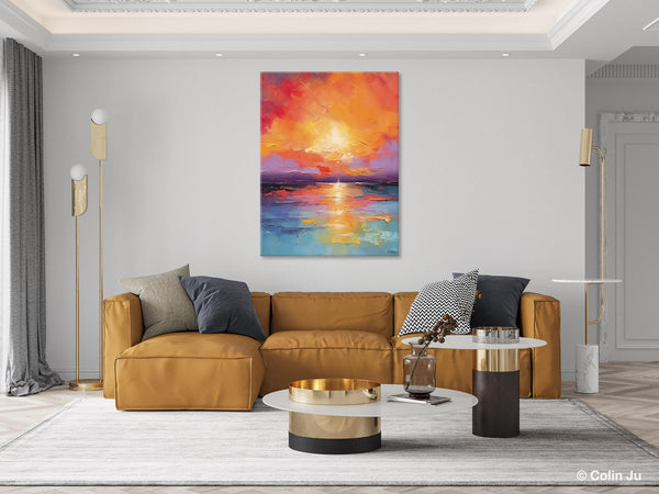 Modern Landscape Paintings, Oversized Contemporary Canvas Paintings, Extra Large Canvas Painting for Living Room, Original Canvas Wall Art-LargePaintingArt.com