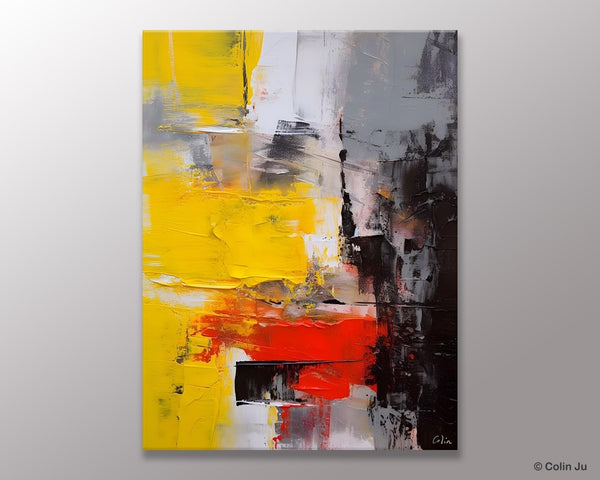 Simple Wall Art Paintings, Living Room Modern Wall Art, Original Contemporary Art, Acrylic Canvas Painting, Large Painting Behind Sofa-LargePaintingArt.com