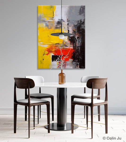 Simple Wall Art Paintings, Living Room Modern Wall Art, Original Contemporary Art, Acrylic Canvas Painting, Large Painting Behind Sofa-LargePaintingArt.com