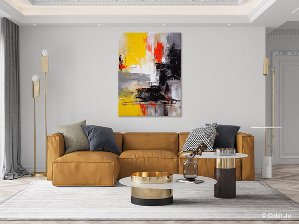 Original Abstract Art, Contemporary Acrylic Painting, Hand Painted Canvas Art, Modern Wall Art Ideas for Dining Room, Large Canvas Paintings-LargePaintingArt.com