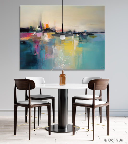 Acrylic Painting on Canvas, Original Landscape Paintings, Landscape Canvas Paintings for Living Room, Extra Large Modern Wall Art Paintings-LargePaintingArt.com