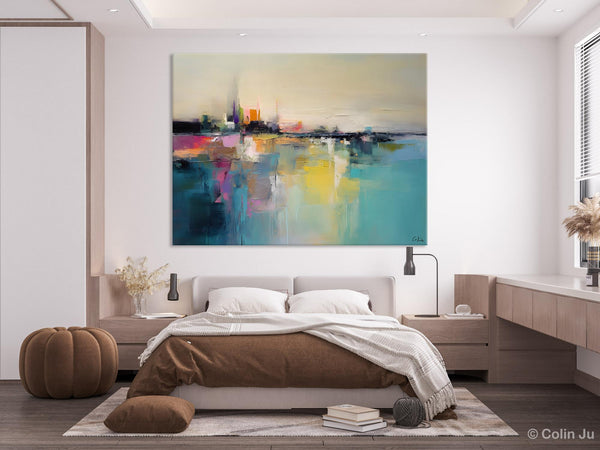 Acrylic Painting on Canvas, Original Landscape Paintings, Landscape Canvas Paintings for Living Room, Extra Large Modern Wall Art Paintings-LargePaintingArt.com