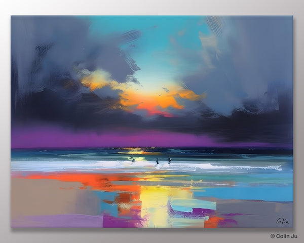 Large Landscape Canvas Paintings, Buy Art Online, Living Room Abstract Paintings, Original Landscape Abstract Painting, Simple Wall Art Ideas-LargePaintingArt.com