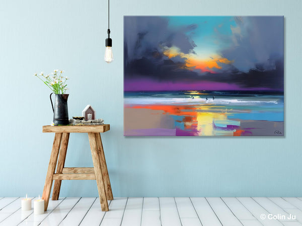 Large Landscape Canvas Paintings, Buy Art Online, Living Room Abstract Paintings, Original Landscape Abstract Painting, Simple Wall Art Ideas-LargePaintingArt.com