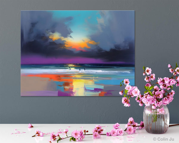 Large Landscape Canvas Paintings, Buy Art Online, Living Room Abstract Paintings, Original Landscape Abstract Painting, Simple Wall Art Ideas-LargePaintingArt.com