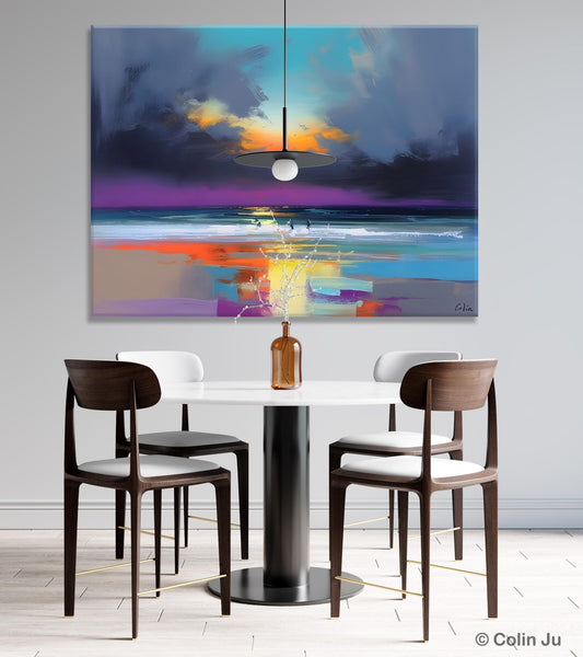 Large Landscape Canvas Paintings, Buy Art Online, Living Room Abstract Paintings, Original Landscape Abstract Painting, Simple Wall Art Ideas-LargePaintingArt.com