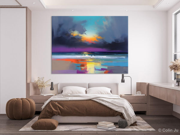 Large Landscape Canvas Paintings, Buy Art Online, Living Room Abstract Paintings, Original Landscape Abstract Painting, Simple Wall Art Ideas-LargePaintingArt.com