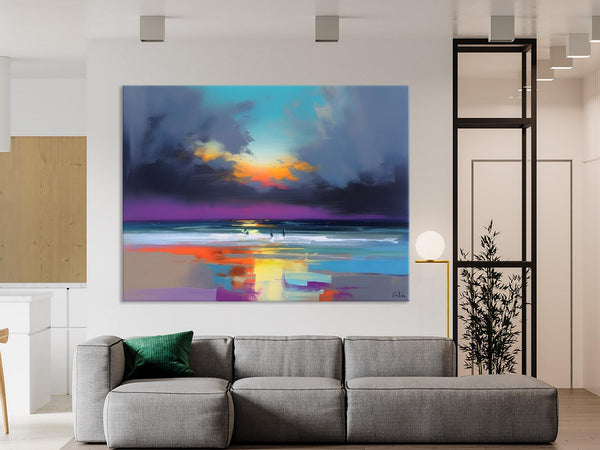 Large Landscape Canvas Paintings, Buy Art Online, Living Room Abstract Paintings, Original Landscape Abstract Painting, Simple Wall Art Ideas-LargePaintingArt.com