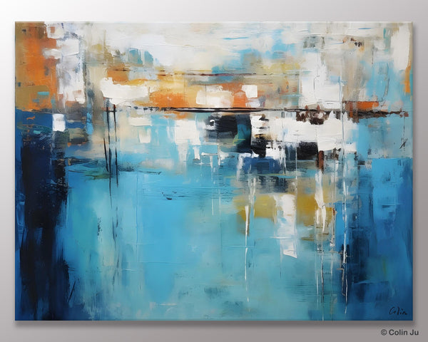 Contemporary Canvas Art, Heavy Texture Canavas Art, Original Modern Wall Paintings, Abstract Painting for Bedroom, Modern Acrylic Artwork-LargePaintingArt.com