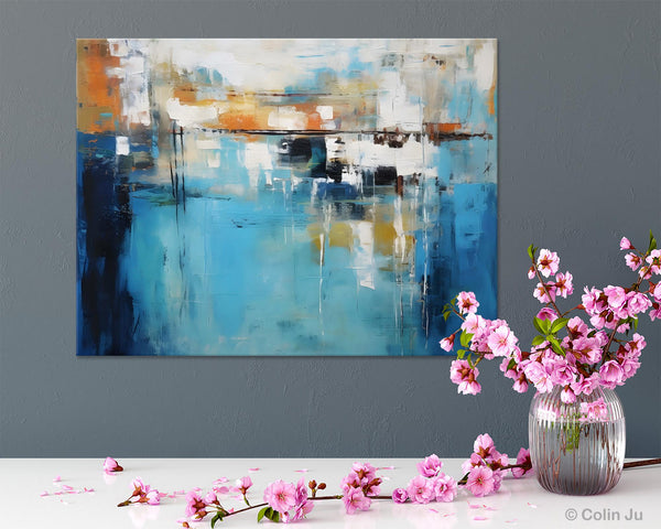 Contemporary Canvas Art, Heavy Texture Canavas Art, Original Modern Wall Paintings, Abstract Painting for Bedroom, Modern Acrylic Artwork-LargePaintingArt.com