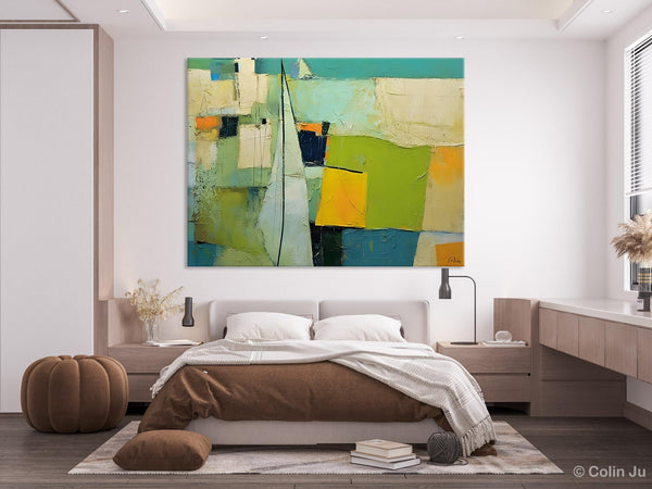 Bedroom Abstract Paintings, Original Abstract Art for Dining Room, Palette Knife Paintings, Large Acrylic Painting on Canvas, Hand Painted Canvas Art-LargePaintingArt.com
