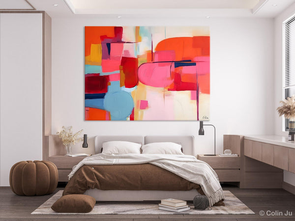 Acrylic Paintings Behind Sofa, Abstract Paintings for Bedroom, Original Hand Painted Canvas Art, Contemporary Canvas Wall Art, Buy Paintings Online-LargePaintingArt.com