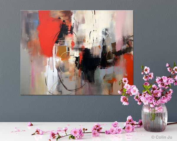 Large Wall Art Paintings Behind Sofa, Acrylic Paintings on Canvas, Original Acrylic Paintings, Modern Canvas Paintings, Hand Painted Canvas Art-LargePaintingArt.com