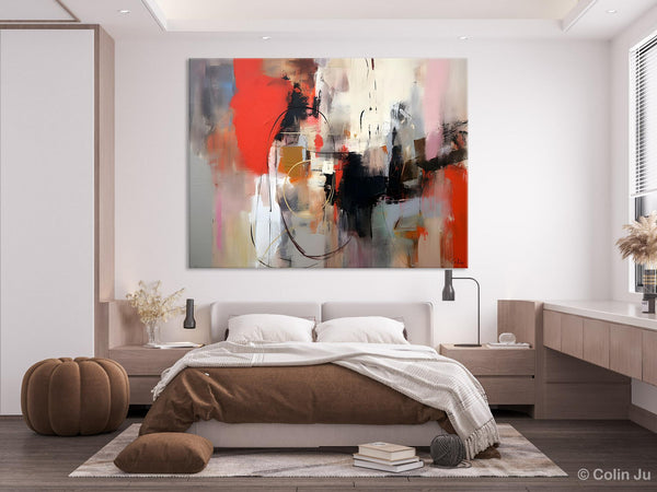 Large Wall Art Paintings Behind Sofa, Acrylic Paintings on Canvas, Original Acrylic Paintings, Modern Canvas Paintings, Hand Painted Canvas Art-LargePaintingArt.com