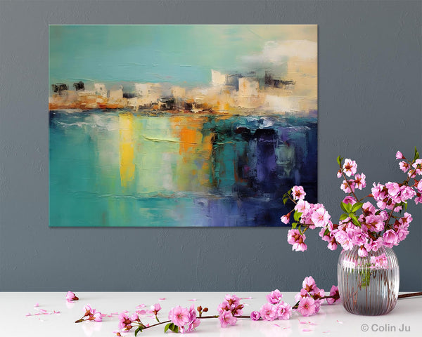 Contemporary Canvas Wall Art, Original Hand Painted Canvas Art, Acrylic Paintings Behind Sofa, Abstract Paintings for Bedroom, Buy Paintings Online-LargePaintingArt.com