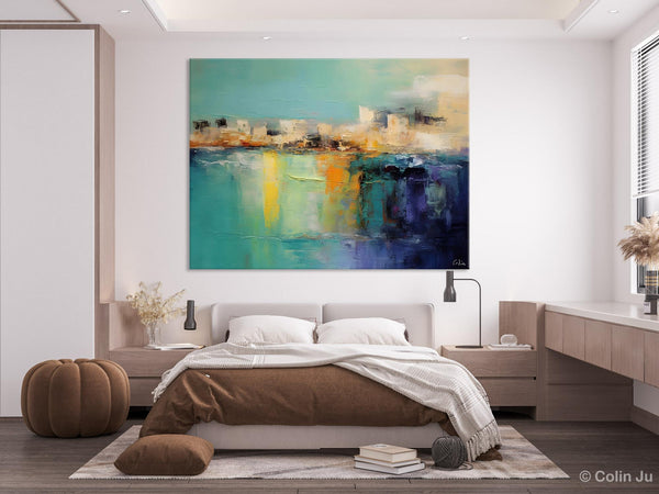 Contemporary Canvas Wall Art, Original Hand Painted Canvas Art, Acrylic Paintings Behind Sofa, Abstract Paintings for Bedroom, Buy Paintings Online-LargePaintingArt.com