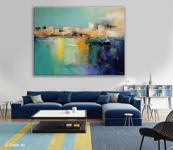 Contemporary Canvas Wall Art, Original Hand Painted Canvas Art, Acrylic Paintings Behind Sofa, Abstract Paintings for Bedroom, Buy Paintings Online-LargePaintingArt.com