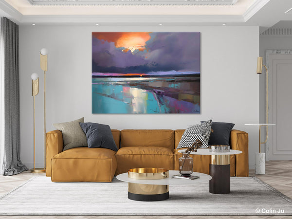 Original Landscape Oil Painting, Large Landscape Painting for Living Room, Bedroom Wall Art Ideas, Large Paintings for Dining Room-LargePaintingArt.com