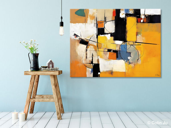 Acrylic Abstract Painting Behind Sofa, Large Original Painting on Canvas, Acrylic Painting for Sale, Living Room Wall Art Paintings, Buy Paintings Online-LargePaintingArt.com