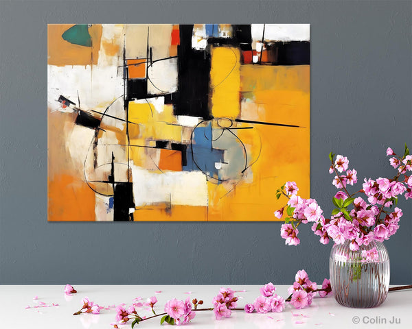 Acrylic Abstract Painting Behind Sofa, Large Original Painting on Canvas, Acrylic Painting for Sale, Living Room Wall Art Paintings, Buy Paintings Online-LargePaintingArt.com