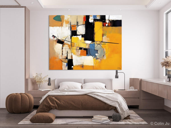 Acrylic Abstract Painting Behind Sofa, Large Original Painting on Canvas, Acrylic Painting for Sale, Living Room Wall Art Paintings, Buy Paintings Online-LargePaintingArt.com