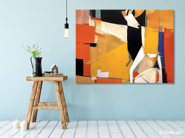 Extra Large Paintings for Living Room, Hand Painted Wall Art Paintings, Original Abstract Acrylic Painting, Abstract Wall Art for Dining Room-LargePaintingArt.com