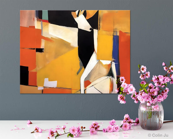 Extra Large Paintings for Living Room, Hand Painted Wall Art Paintings, Original Abstract Acrylic Painting, Abstract Wall Art for Dining Room-LargePaintingArt.com