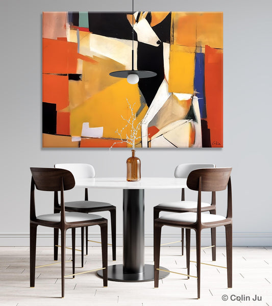 Extra Large Paintings for Living Room, Hand Painted Wall Art Paintings, Original Abstract Acrylic Painting, Abstract Wall Art for Dining Room-LargePaintingArt.com