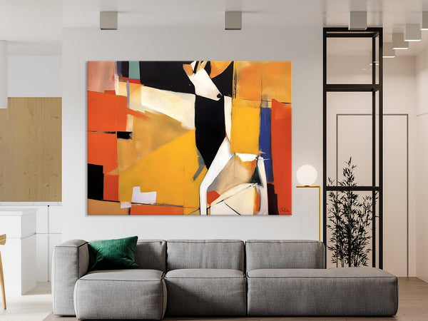 Extra Large Paintings for Living Room, Hand Painted Wall Art Paintings, Original Abstract Acrylic Painting, Abstract Wall Art for Dining Room-LargePaintingArt.com