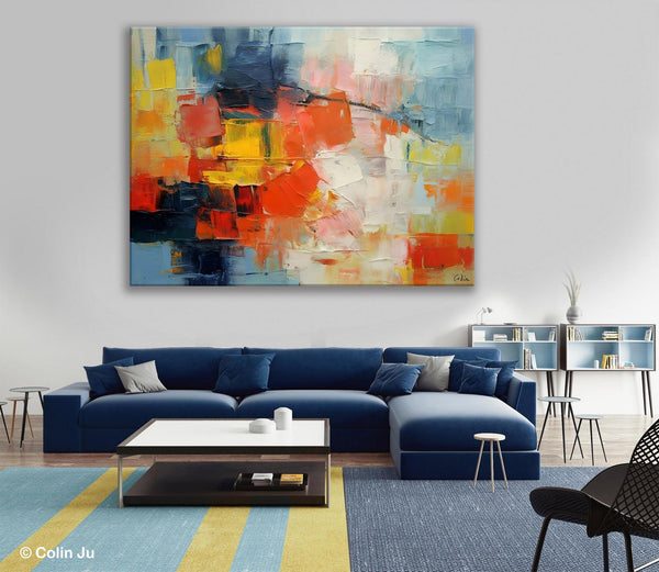 Simple Abstract Painting for Dining Room, Modern Paintings for Living Room, Original Contemporary Modern Art Paintings, Bedroom Wall Art Ideas-LargePaintingArt.com