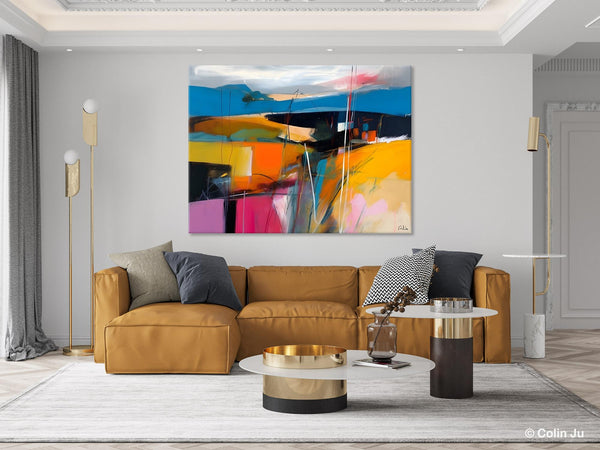 Large Painting on Canvas, Buy Large Paintings Online, Simple Modern Art, Original Contemporary Abstract Art, Bedroom Canvas Painting Ideas-LargePaintingArt.com