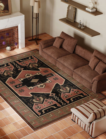 Large Modern Rugs under Dining Room Table, Contemporary Abstract Rugs Next to Bed, Vintage Soft Turkish Rug for Living Room, Geometric Modern Carpets for Office-LargePaintingArt.com