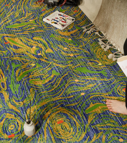 Modern Carpets for Office, Geometric Modern Rugs under Dining Room Table, Contemporary Modern Rugs Next to Bed, Abstract Area Rugs for Living Room-LargePaintingArt.com