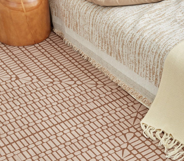Mid Century Geometric Carpets, Modern Rugs under Dining Room Table, Contemporary Modern Rugs Next to Bed, Abstract Modern Rugs for Living Room-LargePaintingArt.com