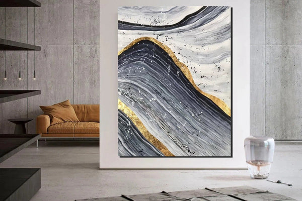 Abstract Canvas Painting, Extra Large Abstract Artwork, Modern Paintings for Dining Room, Hand Painted Wall Painting-LargePaintingArt.com