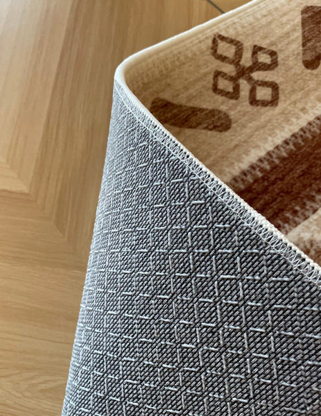 Mid Century Modern Rugs Next to Bed, Contemporary Rugs for Bedroom, Abstract Modern Carpets for Living Room, Modern Rugs for Dining Room-LargePaintingArt.com