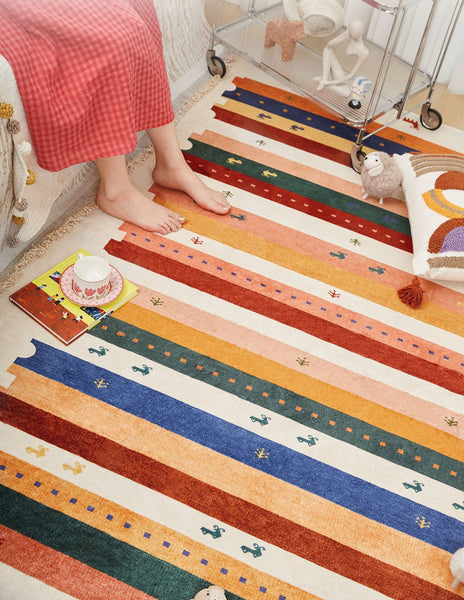 Modern Runner Rugs Next to Bed, Contemporary Runner Rugs for Children's Room, Runner Rugs for Hallway, Bathroom Runner Rugs, Kitchen Runner Rugs-LargePaintingArt.com