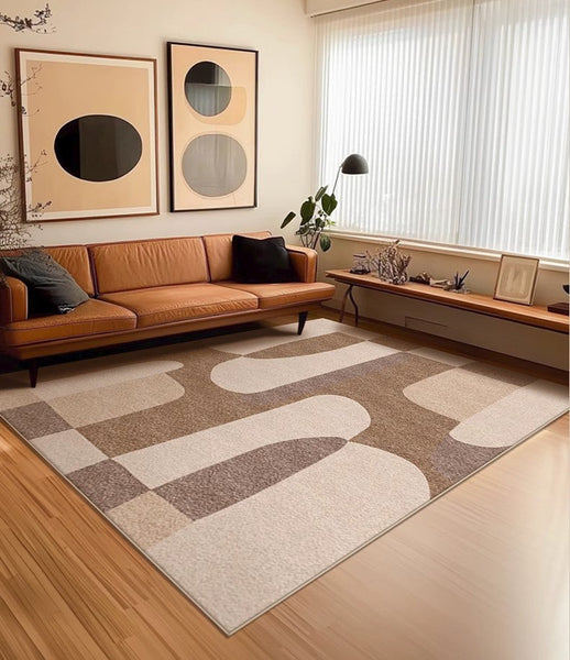 Contemporary Rugs for Kitchen, Living Room Modern Rugs, Geometric Modern Rugs for Sale, Abstract Modern Rug Ideas for Bedroom-LargePaintingArt.com