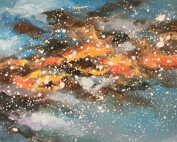 Landscape Oil Paintings, Starry Night Sky Painting, Custom Canvas Artwork, Original Oil Painting on Canvas, Buy Paintings Online-LargePaintingArt.com