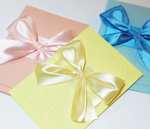 Bowknot Greeting Cards, Beautiful Valentine's Day Greeting Card, Creative Birthday Greeting Card, Original Handmade Wedding Greeting Card, Unique Anniversary Greeting Card to Lovers-LargePaintingArt.com