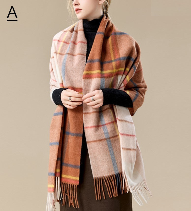 Christmas Holiday Gift, Evening Wrap, Large Wool Scarf, Winter Shawl, Elegant Shawl, Warm Cape, Cold Weather Scarf, Fashion Scarf, Oversized Scarf, Winter Shawl-LargePaintingArt.com