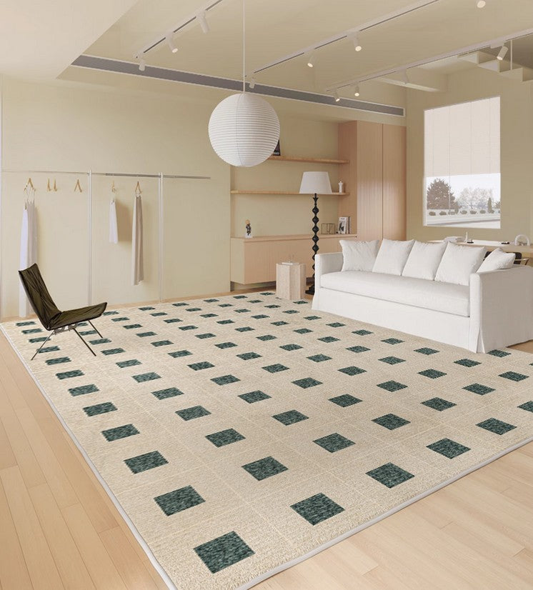 Modern Rugs for Living Room, Contemporary Soft Rugs under Sofa, Bedroom Modern Area Rugs, Large Abstract Rugs for Office-LargePaintingArt.com