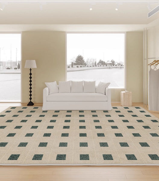 Modern Rugs for Living Room, Contemporary Soft Rugs under Sofa, Bedroom Modern Area Rugs, Large Abstract Rugs for Office-LargePaintingArt.com